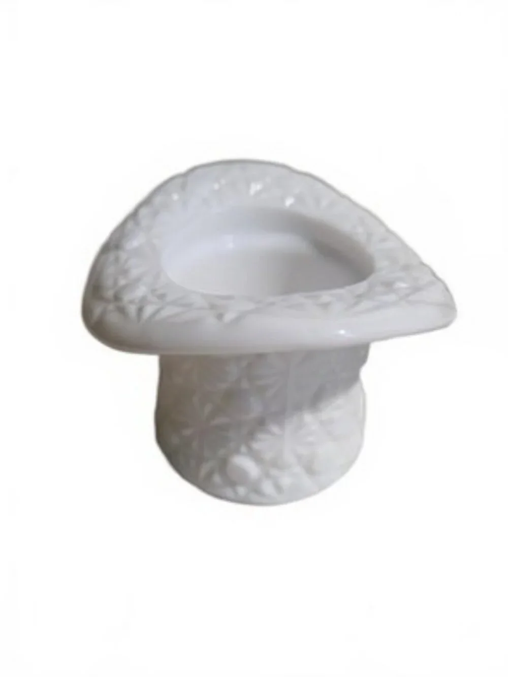Choice of 5 Vintage Fenton White Milk Glass Top Hats 2 Sizes Bud Vase